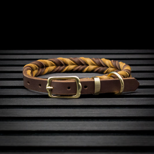 HALSBAND ELLA - VERSTELLBAR ZWEIFARBIG KOMPLETT GEFLOCHTEN